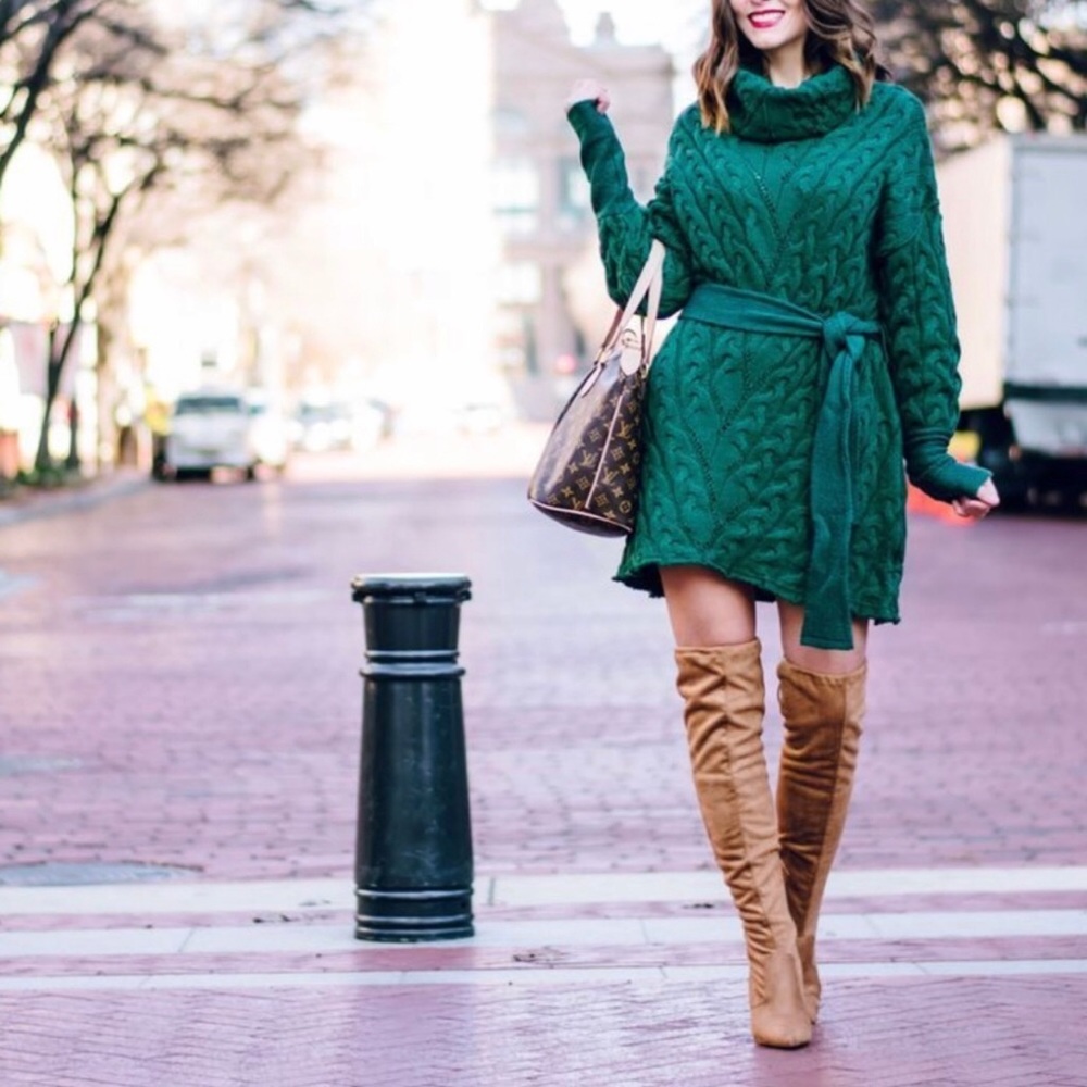 Free People Cable Knit Sweater Dress / Tunic - Picture 3 of 11